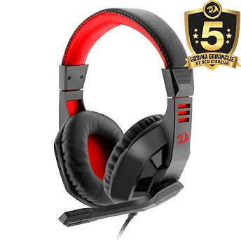 Slušalice Redragon Ares H120, žičane, gaming, mikrofon, over-ear, PC, crno-crvene