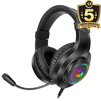 Slušalice Redragon Hylas H260 RGB, žičane, gaming, mikrofon, over-ear, PC, PS4, PS5, Xbox, crne