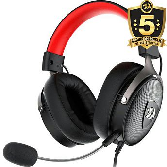 Slušalice Redragon Icon H520, žičane, gaming, 7.1, mikrofon, over-ear, PC, PS4, PS5, Xbox, Switch, crno-crvene
