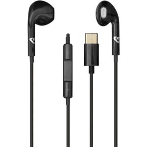 Slušalice SBOX EP-TC055, žičane, mikrofon, in-ear, USB-C, crne