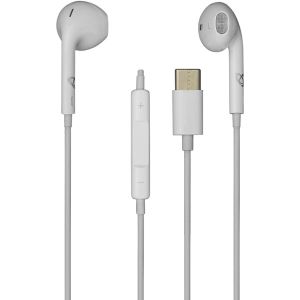 Slušalice SBOX EP-TC055, žičane, mikrofon, in-ear, USB-C, bijele