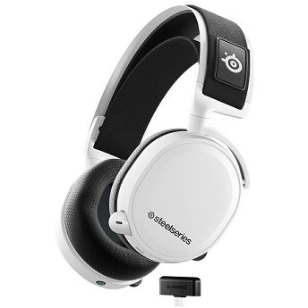 Slušalice SteelSeries Arctis 7+, bežične, gaming, mikrofon, over-ear, PC, PS4, PS5, Xbox, Switch, bijele