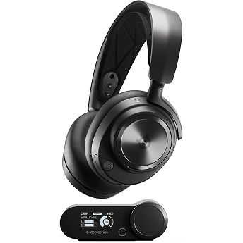 Slušalice SteelSeries Arctis Nova Pro Wireless, bežične, gaming, mikrofon, over-ear, RGB, PC, PS4, PS5, Switch, crne