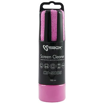 Sredstvo za čišćenje SBOX CS-5005, s mikrofiber krpicom, rozo