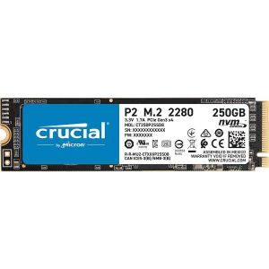 SSD Crucial P2, 250GB, M.2 NVMe PCIe Gen3, R2100/W1150