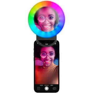 Stalak sa svjetlom Cellularline Selfie Ring Pocket Multicolor, RGB