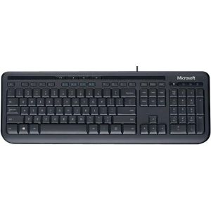 Tipkovnica Microsoft Wired Keyboard 600, žičana, UK/HR Layout, crna