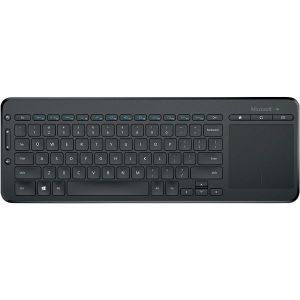 Tipkovnica Microsoft All-in-One Media Keyboard, bežična s dodirom, UK/HR Layout, crna