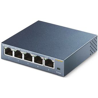 Switch TP-Link TL-SG105, 5 portni Gigabit, 5x10/100/1000Mbps, unmanaged, sivi