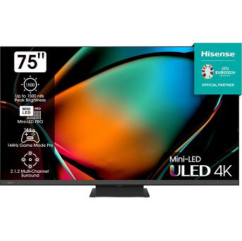 TV Hisense 75" 75U8KQ, LED, 120Hz, 4K, Smart TV