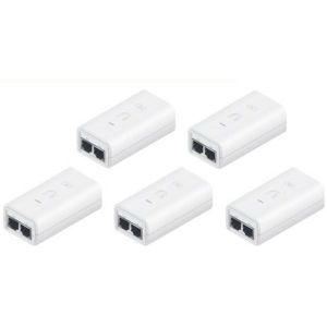 Ubiquiti Networks Gigabit PoE adapter White 24V 0,5A (12W) 5-pack, w power cable (EU)