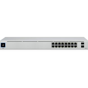 Ubiquiti UniFi Managed 16-port Gigabit Switch (8-port PoE+), 2× SFP, Rackmount