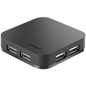 USB Hub D-Link DUB-H4/E, 4xUSB-A 2.0, crni