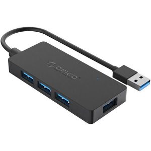 USB Hub Orico HS4U-U3-BK-BP, 4xUSB A 3.0, crni