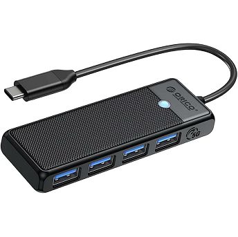 USB Hub Orico PAPW4A-U3-015-BK-EP, 4xUSB-A 3.0, crni