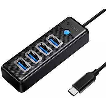 USB Hub Orico PW4U-C3-015-BK-EP, 4xUSB-A 3.0, Crni