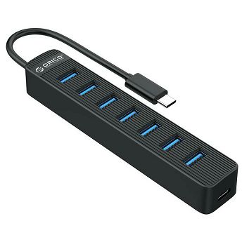 USB Hub Orico TWC3-7A-BK-EP, 7xUSB-A 3.0, crni