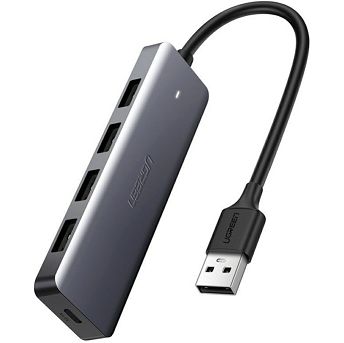 USB Hub Ugreen 50985, 4xUSB-A 3.0, sivi