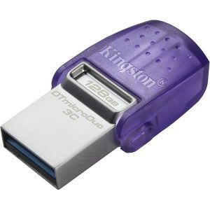 USB stick Kingston DataTraveler microDuo 3C, USB-A + USB-C 3.2, 128GB, Purple