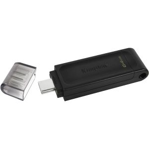 USB stick Kingston DataTraveler 70, USB-C 3.2 Gen 1, 64GB, Black - HIT ARTIKL