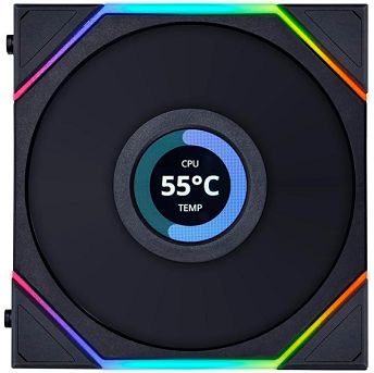 Ventilator za kućište Lian li Uni Fan TL LCD Reverse Blade ARGB, PWM, 120mm, crni