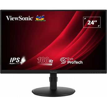 Monitor ViewSonic 24" VG2408A, SuperClear IPS, 100Hz, VGA, HDMI, DP, 2xUSB 3.2, Zvučnici, Pivot, Full HD