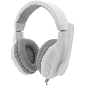 Slušalice White Shark GHS-1641 Panther, žičane, gaming, mikrofon, over-ear, PC, PS4, PS5, Xbox, srebrno-bijele