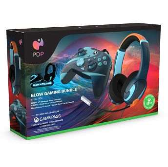 Xbox Combo PDP Glow Gaming Bundle, slušalice + kontroler, Blue Tide