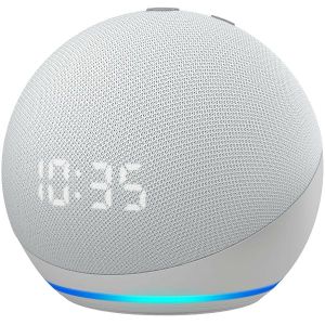 Zvučnik Amazon Echo Dot (4th Generation), sa satom, bijeli