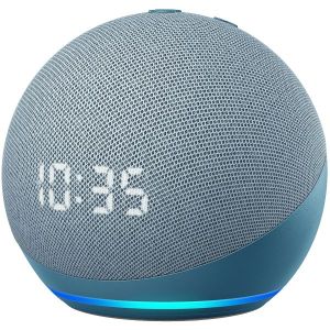 Zvučnik Amazon Echo Dot (4th Generation), sa satom, plavi