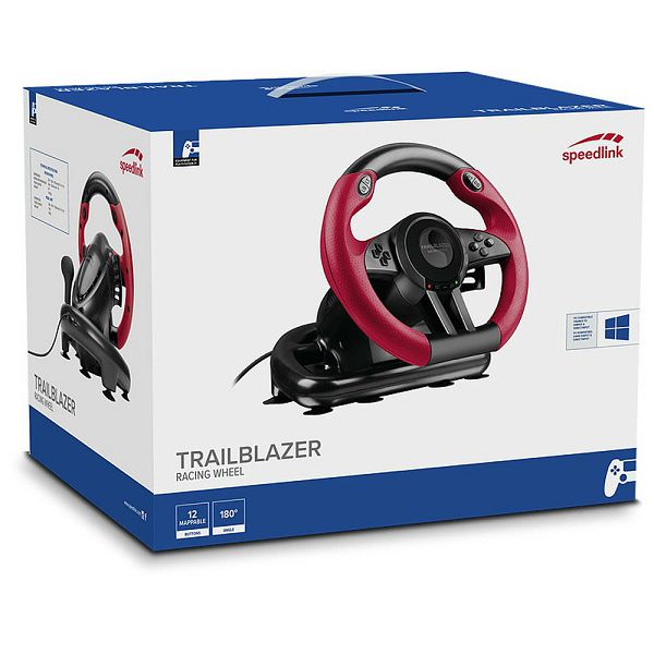 Volan Speedlink Trailblazer Racing Wheel, PC, PS3, PS4, Xbox One, crno-crveni