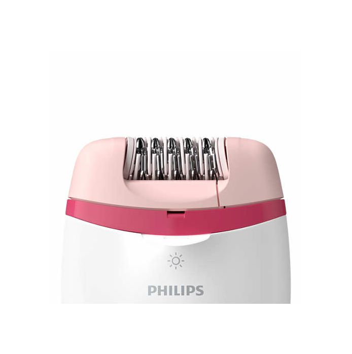 Epilator Philips Satinelle Essential BRE255/00, žičani, bijelo-rozi