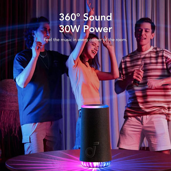 Zvučnik Anker Soundcore Glow, bežični, bluetooth, vodootporan IP67, 30W, crni