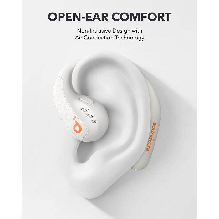 Slušalice Anker Soundcore AeroFit Pro, bežične, bluetooth, mikrofon, open-ear, bijele