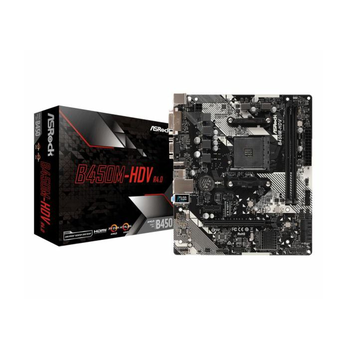 Matična ploča ASRock B450M-HDV R4.0, AMD AM4, Micro ATX