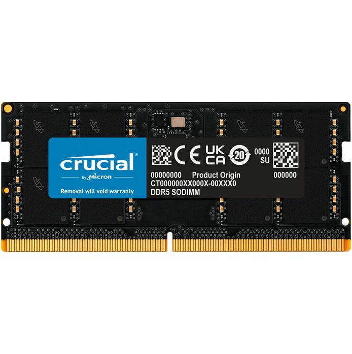 Memorija za prijenosna računala Crucial CT32G48C40S5, SO-DIMM, 32GB DDR5, 4800MHz, CL40
