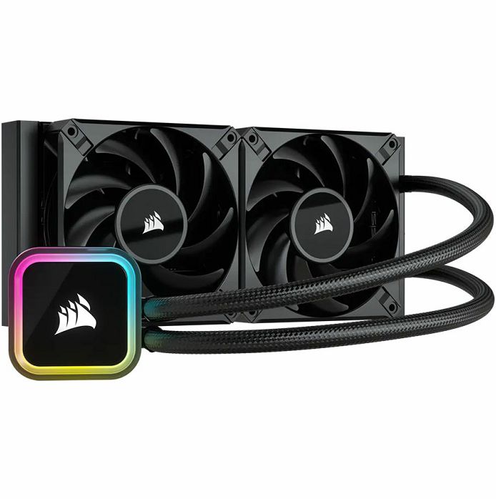 Vodeno hlađenje Corsair iCUE H100i RGB Elite, 2x120mm, Intel i AMD, crno
