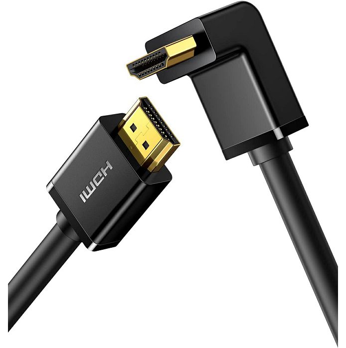 Kabel Ugreen, kutni HDMI v2.0, 2.0m, crni