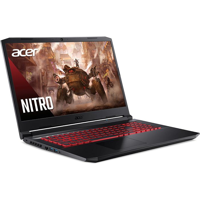 Notebook Acer Gaming Nitro 5, NH.QAPEX.005, 17.3" FHD IPS 144Hz, AMD Ryzen 5 5600H up to 4.2GHz, 32GB DDR4, 512GB NVMe SSD, NVIDIA GF RTX3050 4GB, no OS, Jamstvo:2-fizička/1-pravna