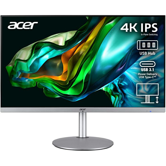 Monitor Acer 31.5" CB322QKsemipruzx, UM.JB2EE.006, IPS, Adaptive-Sync, HDR10, HDMI, DP, 2xUSB 3.0, USB-C, RJ45, Zvučnici, Pivot, 4K