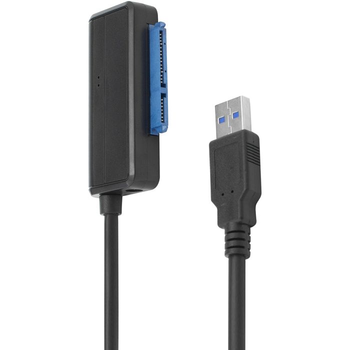 Adapter SBOX, USB-A 3.0 (M) na SATA (M), crni