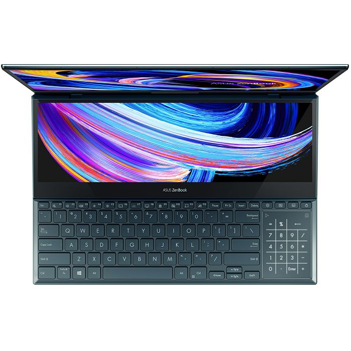 Ultrabook Asus ZenBook Pro Duo 15 OLED, UX582ZW-OLED-H941X, 15.6" 4K OLED HDR500, Intel Core i9 12900H up to 5.0GHz, 32GB DDR5, 1TB NVMe SSD, NVIDIA GeForce RTX3070Ti, Win 11 Pro, 2 god