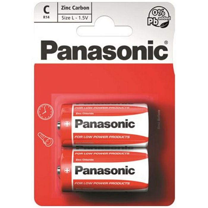 Baterije Panasonic Zinc Carbon C (R14), 2 komada, R14RZ/2BP