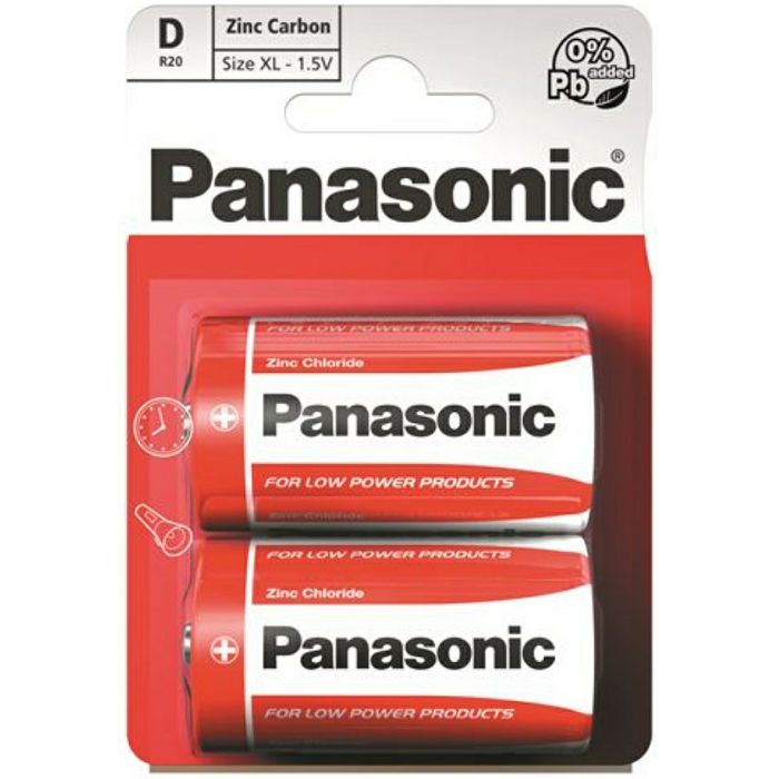 Baterije Panasonic Zinc Carbon D (R20), 2 komada, R20RZ/2BP