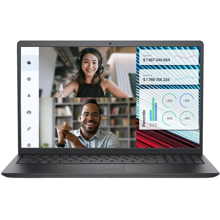 Notebook Dell Vostro 3520, 15.6" FHD IPS 120Hz, Intel Core i7 1255U up to 4.7GHz, 16GB DDR4, 512GB NVMe SSD, Intel Iris Xe Graphics, Linux, 3 god