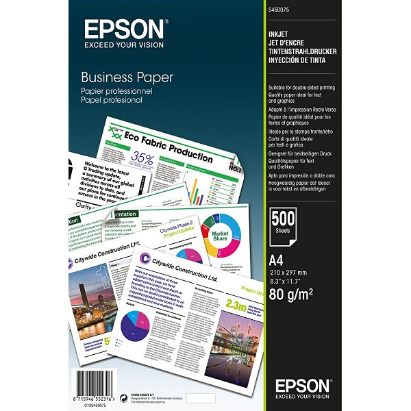 Papir Epson Business, A4, 80g, 500 listova