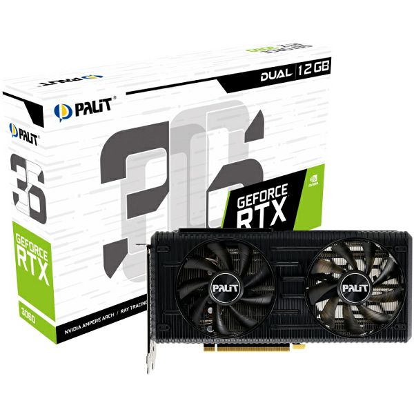 Grafička Palit GeForce RTX3060 Dual, 12GB GDDR6