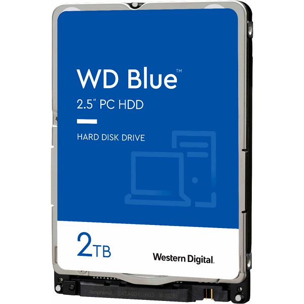 Hard disk WD Blue (2.5", 2TB, SATA3 6Gb/s, 128MB Cache, 5400rpm)