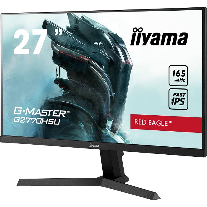 Monitor Iiyama 27" G-Master G2770HSU-B1, Fast IPS, gaming, AMD FreeSync Premium 165Hz, 0.8ms, HDMI, DP, 2xUSB 2.0, Zvučnici, Full HD