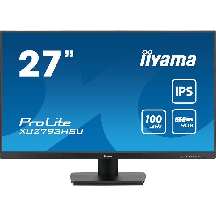 Monitor Iiyama 27" ProLite XU2793HSU-B6, IPS, AMD FreeSync 100Hz, 1ms, HDMI, DP, 2xUSB 2.0, Zvučnici, Full HD